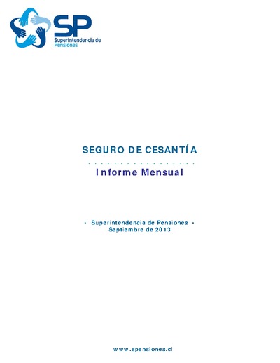 Informe seguro de cesantía para agosto 2013
