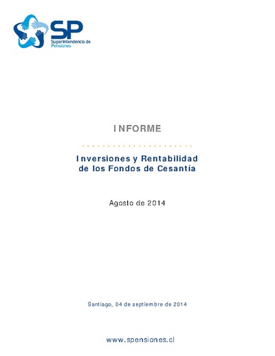 Informe seguro de cesantía para agosto 2013