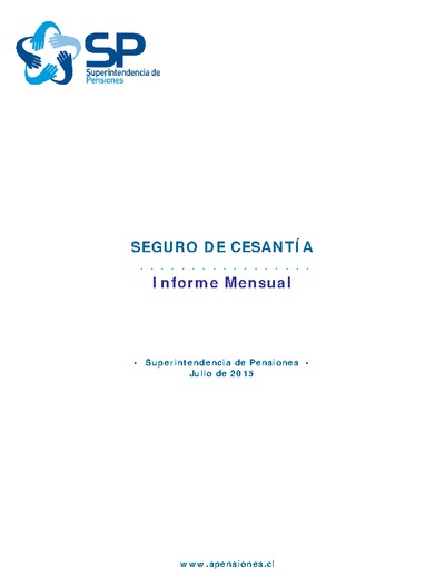 Informe mensual del Seguro de Cesantía, julio 2015