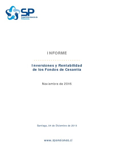Informe seguro de cesantía a noviembre 2015