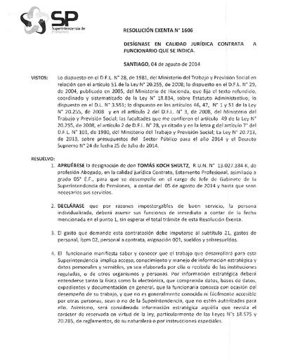 Resolución N° 1604
