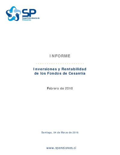 Informe seguro de cesantía a febrero de 2016