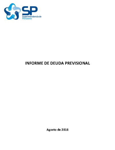 Informe de deuda previsional a diciembre 2015
