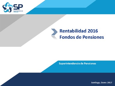 Rentabilidad 2016 Fondos de Pensiones