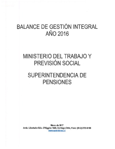 Balance de Gestión Integral 2016