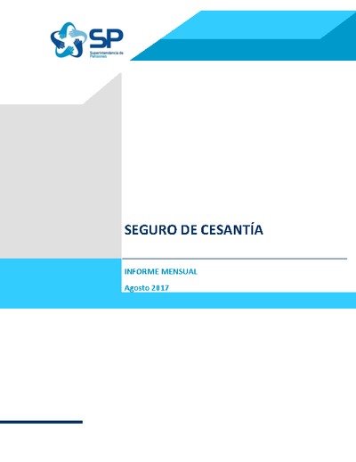 Informe seguro de cesantía agosto de 2017