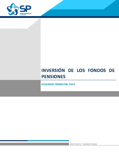 Inversiones de los Fondos de pensiones segundo trimestre 2019