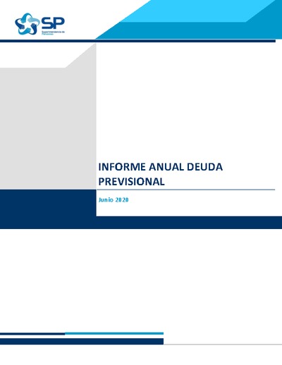 Informe de deuda previsional a diciembre de 2019