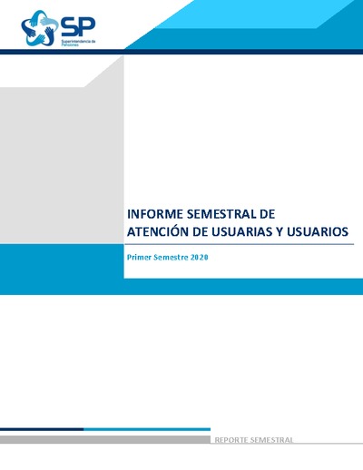 Informe de atención de usuarias y usuarios primer semestre 2020