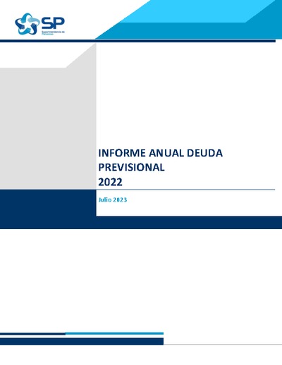 Informe de deuda previsional a diciembre de 2022
