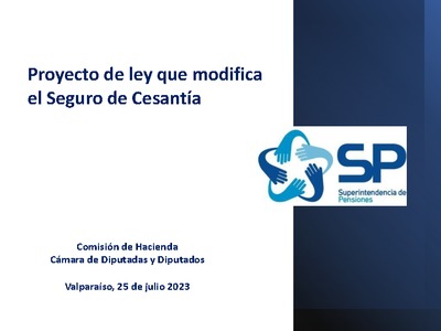 Proyecto de ley que modifica el Seguro de Cesantía