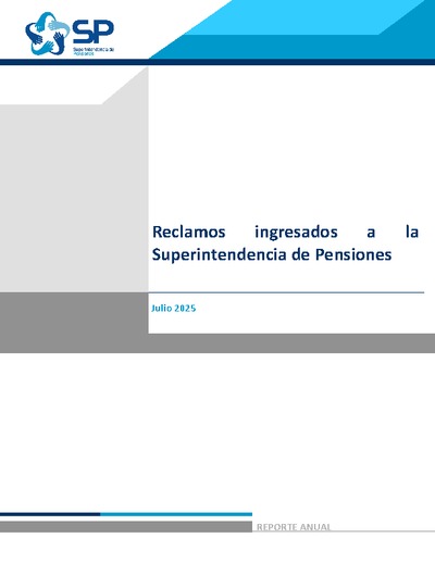 Informe de Reclamos ingresados a la Superintendencia de Pensiones 2024
