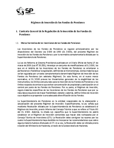 Régimen de Inversión de los Fondos de Pensiones vigente a partir del 9 de abril de 2026