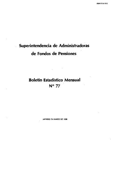 Boletín N°77 / Marzo 1988