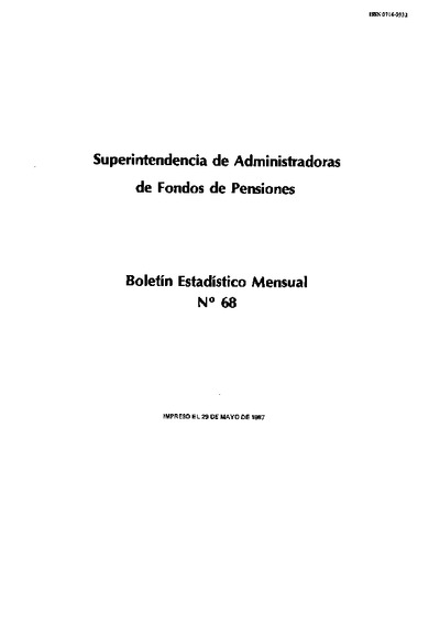 Boletín N°68 / Abril 1987