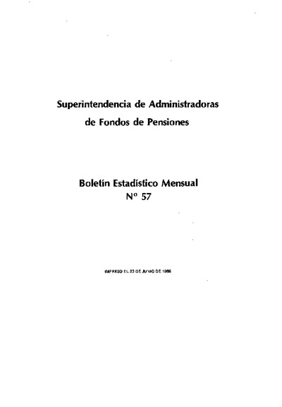 Boletín N°57 / Mayo 1986