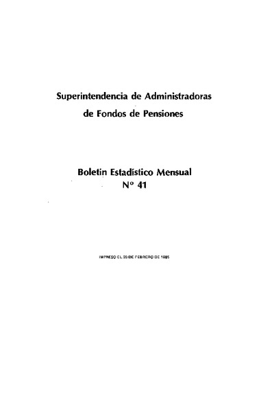 Boletín N°41 / Enero 1985