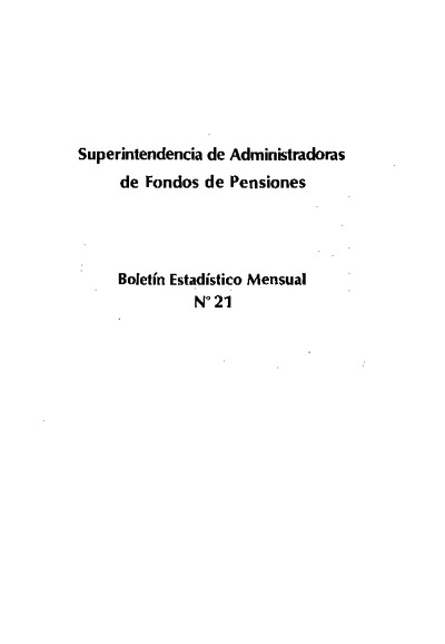 Boletín N°21 / Marzo 1983