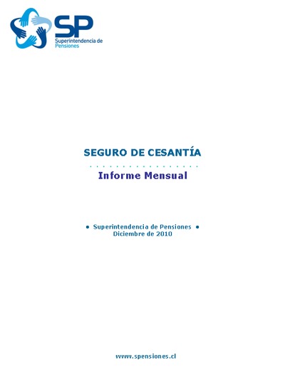 Informe Mensual Seguro de Cesantía diciembre 2010