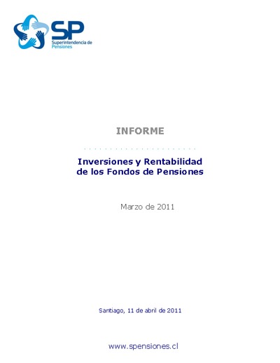 Inversiones y rentabilidad de los Fondos de Pensiones a marzo 2011