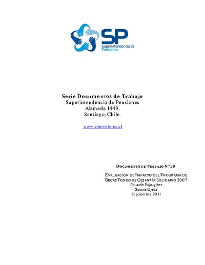Documento de Trabajo Nº 50: Evaluación de Impacto del Programa de Becas Fondo de Cesantía Solidario 2007